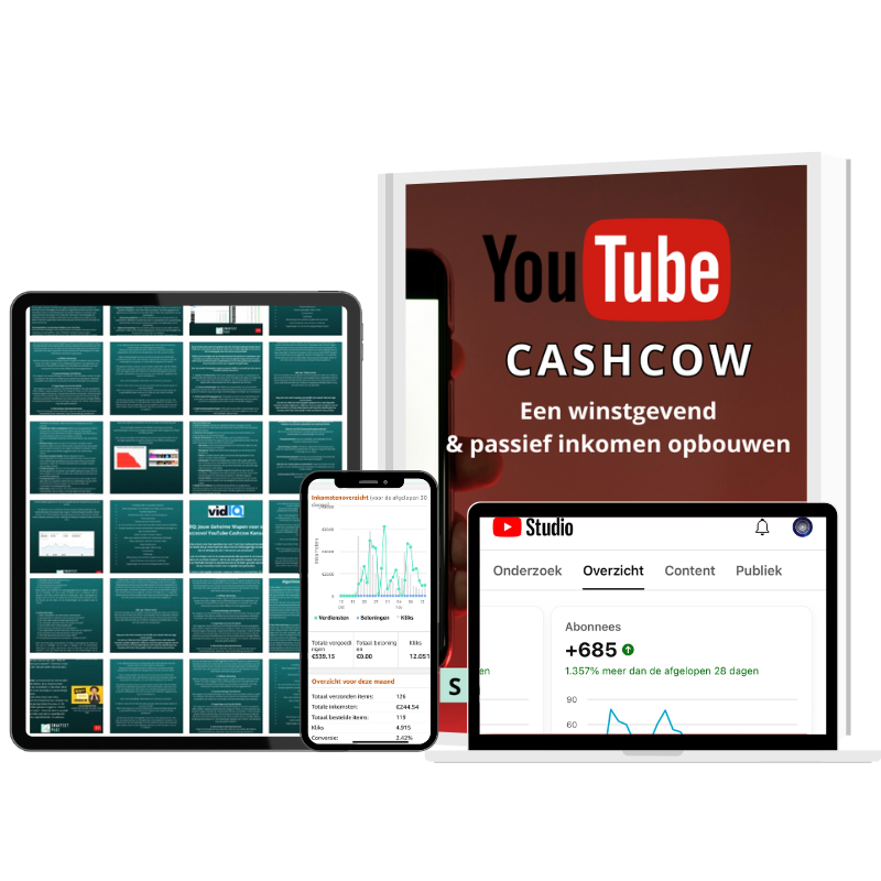 E-Book: Winstgevend Youtube Cashcow Kanaal + Levenslange GRATIS update's.